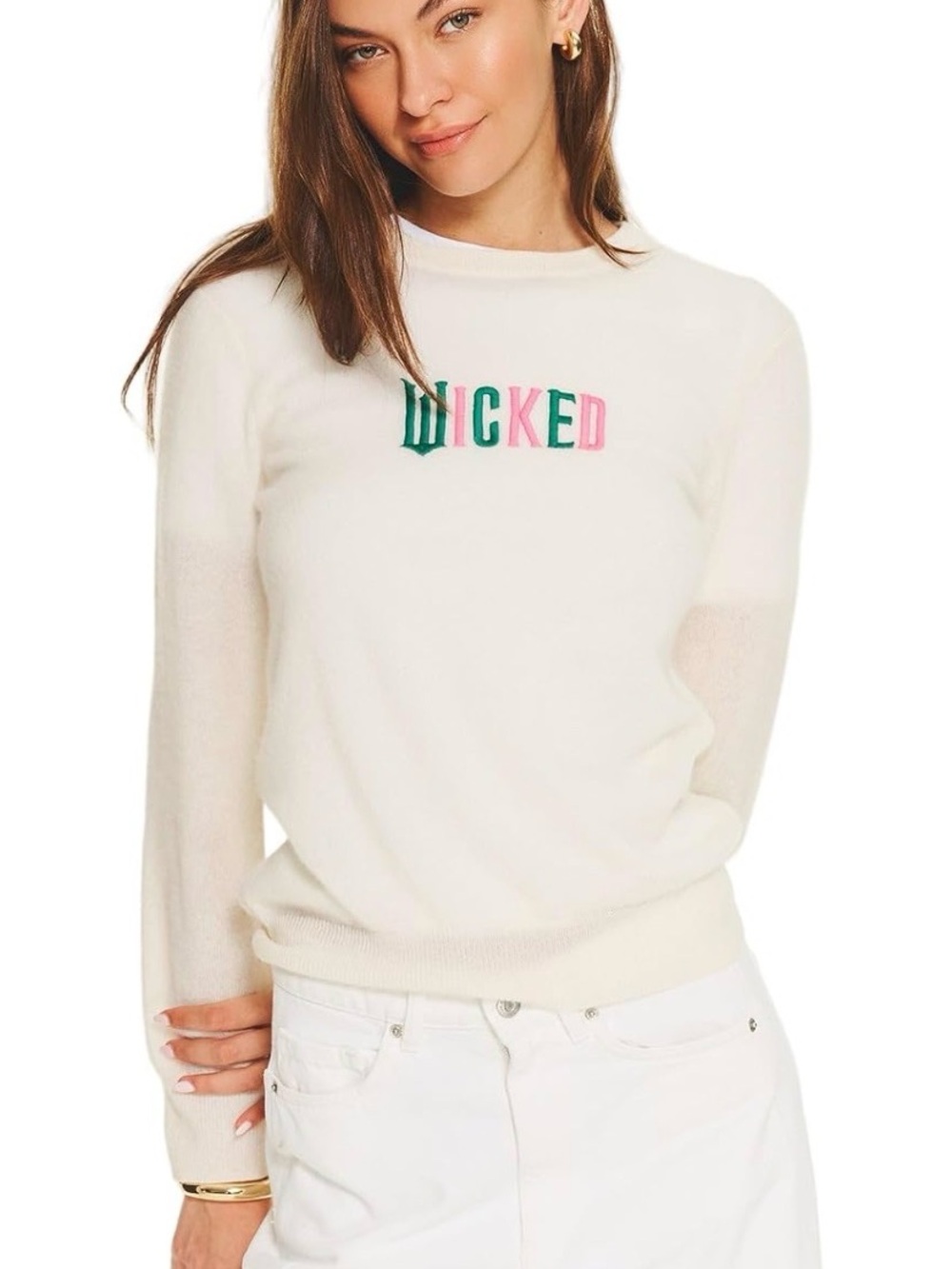 NAADAM White 100% Cashmere Crewneck Sweater - NWT